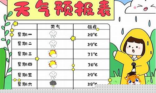 儿童一周天气预报记录表怎么填_儿童一周天气预报画