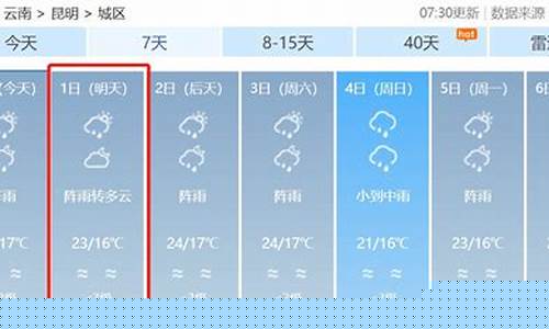 昆明天气预报3天查询_昆明天气预报一周7天10天15天