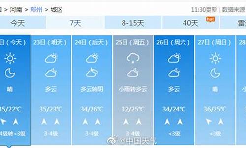 郑州天气预报一周天气十五天_郑州天气预报15天查询