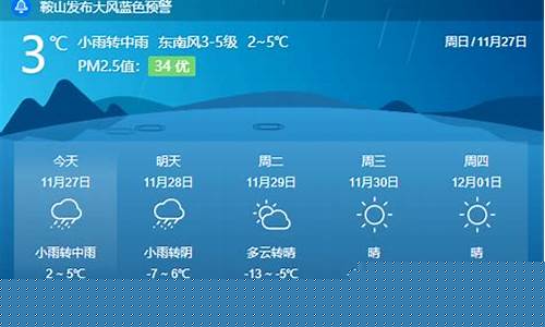 鞍山今天24小时天气_鞍山天气24小时预报精准