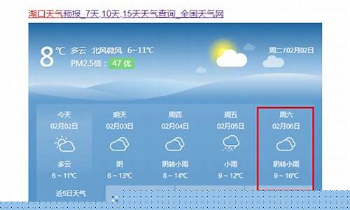 湖口天气预报一周天气_湖口天气